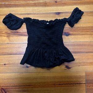 LA hearts off shoulder crop top